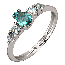 Золотое кольцо с фианитом (цирконием куб.) (01-200819328)