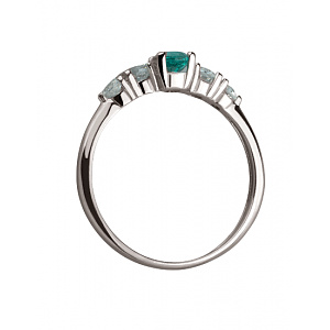 Золотое кольцо с фианитом (цирконием куб.) (01-200819328) фотография