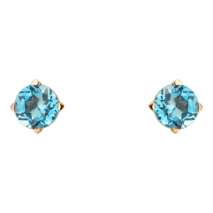 Золоті сережки з топазами (01-200845128) фотографія