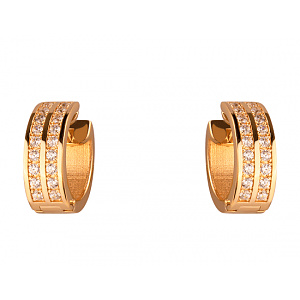 Золоті сережки з фіанітами (1б_с-227) фотографія