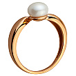 Золотое кольцо с жемчугом  и  фианитами 8б_к-142 фотография 2