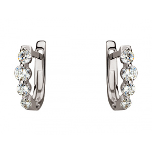 Золоті сережки з цирконієм куб. (01-19125429) фотографія