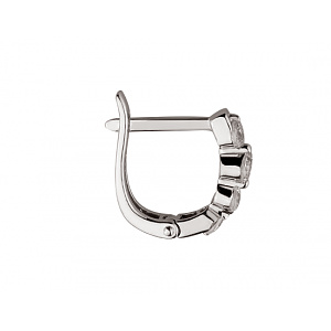 Золоті сережки з цирконієм куб. (01-19125429) фотографія