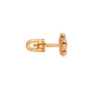 Золотые серьги с цирконием куб. (01-200020629) фотография