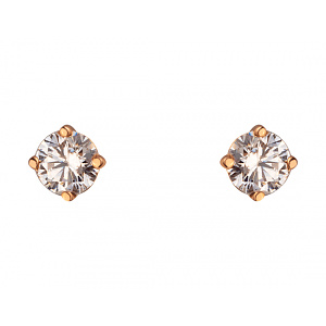 Золотые серьги с цирконием куб. (01-200152529) фотография