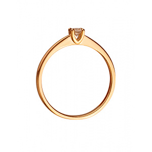 Золотое кольцо с бриллиантом (01-200291129) фотография