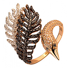 Золота каблучка з цирконієм куб. (01-200358729)