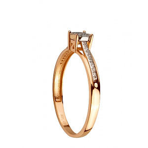 Золотое кольцо с бриллиантами (01-200432929) фотография