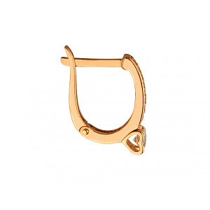 Золотые серьги с цирконием куб. (01-200526529) фотография