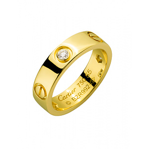 Золотое  обручальное кольцо  с бриллиантами (01-200552629) фотография