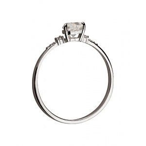 Золотое  обручальное кольцо  с бриллиантами (01-200552629) фотография