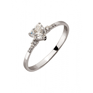 Золотое кольцо с цирконием куб. (01-200559629) фотография