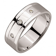 Золота обручка з діамантами (01-200590129)