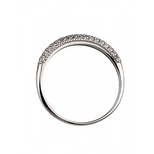 Золота каблучка з діамантами (01-200616929) фотографія