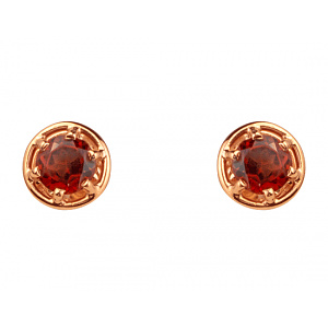 Золоті сережки з гранатами (01-200742429) фотографія