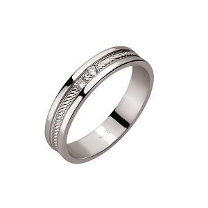 Золотое обручальное кольцо  с бриллиантами (01-200816029) фотография