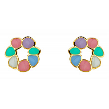 Золоті сережки з емаль (01-200845129)