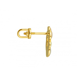 Золоті сережки з емаль (01-200845129) фотографія