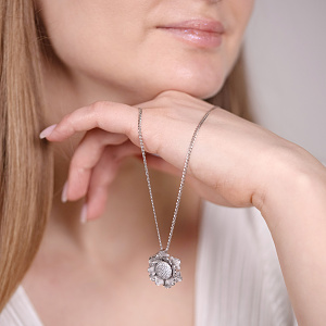 Золотий кулон з діамантом (2б_п-195) фотографія