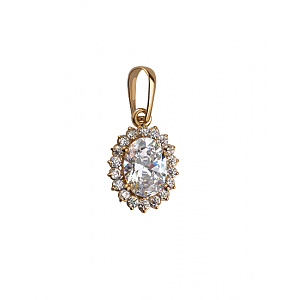 Золотий кулон з цирконієм куб. (01-18771930) фотографія