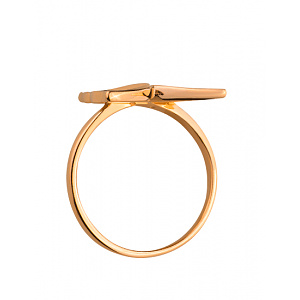 Золотое кольцо с цирконием куб. (01-19076530) фотография