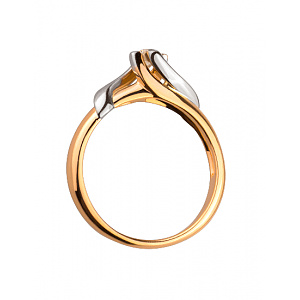 Золотое кольцо с бриллиантом (01-19100230) фотография