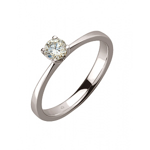 Золотое кольцо с цирконием куб. (01-19177330) фотография