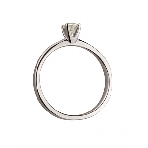 Золотое кольцо с цирконием куб. (01-19177330) фотография