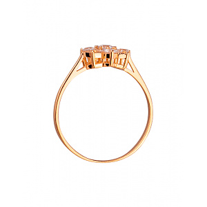 Золота каблучка з цирконієм куб. (01-200055230) фотографія