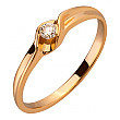 Золотое кольцо с бриллиантом 01-200152630 фотография 1