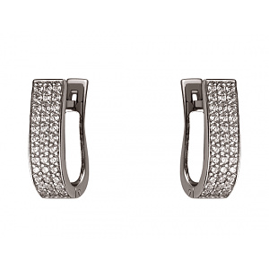 Золотые серьги с цирконием куб. (01-200336430) фотография