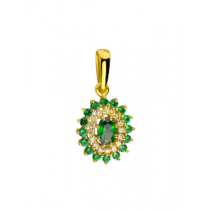 Золотий  кулон з діамантами (01-200408130) фотографія