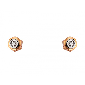 Золоті сережки з діамантами (01-200526530) фотографія