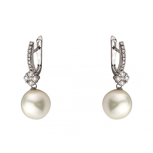 Золотые серьги с бриллиантами (01-200552630) фотография