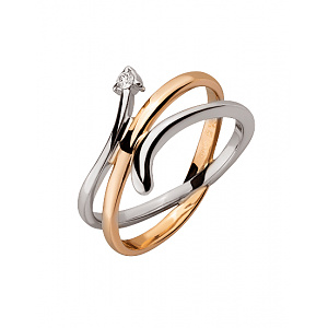 Золотое кольцо с бриллиантом (01-200559630) фотография