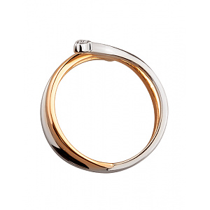 Золотое кольцо с бриллиантом (01-200559630) фотография