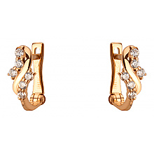 Золоті сережки з цирконієм куб. (01-200573430)