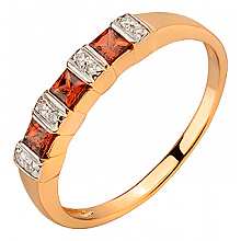 Золота каблучка з діамантами (01-200590130)