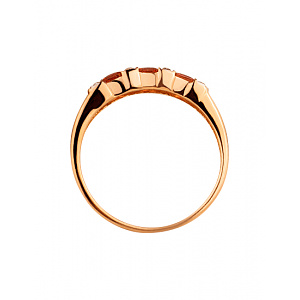 Золота каблучка з діамантами (01-200590130) фотографія