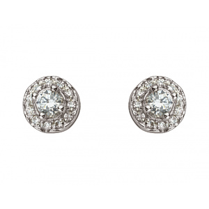 Золоті сережки з фіанітом (цирконієм куб.) (01-200740130) фотографія