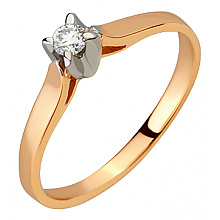 Золота каблучка з діамантом (01-200755430)