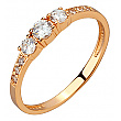 Золота каблучка з фіанітом (цирконієм куб.) 01-200841830 фотографія 1