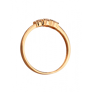 Золота каблучка з фіанітом (цирконієм куб.) (01-200841830) фотографія