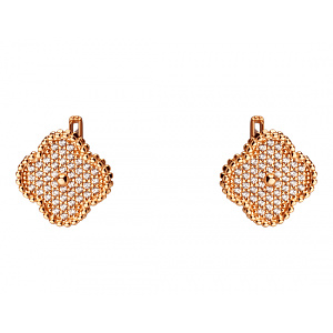 Золоті сережки з фіанітом (цирконієм куб.) (01-200858130) фотографія