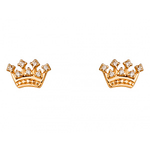 Золотые серьги с фианитом (цирконием куб.) (01-200879930) фотография