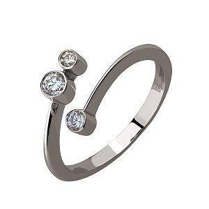 Золота каблучка з діамантами (2б_к-222) фотографія