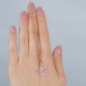 Золотой кулон с фианитами (1п-123) фотография