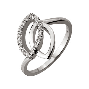 Золотое кольцо с фианитами (2к-268) фотография