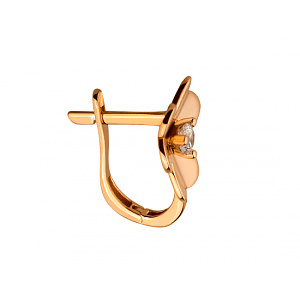 Золоті сережки з цирконієм куб. (01-19018131) фотографія