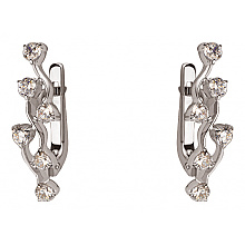 Золоті сережки з цирконієм куб. (01-200152531)